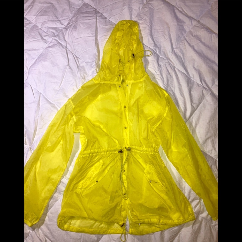 Neon Yellow sheer Jacket/bathing suit coverall